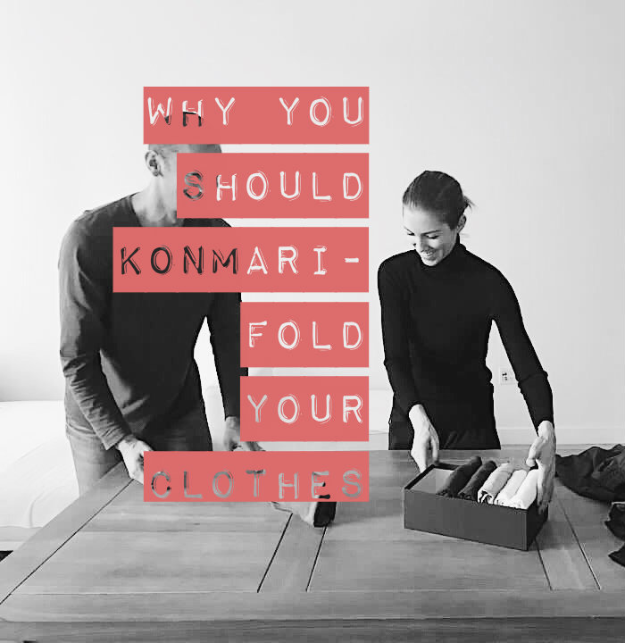 konmari method folding clothes