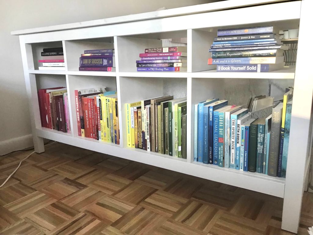 Rainbow Colored Bookshelf How To Create One