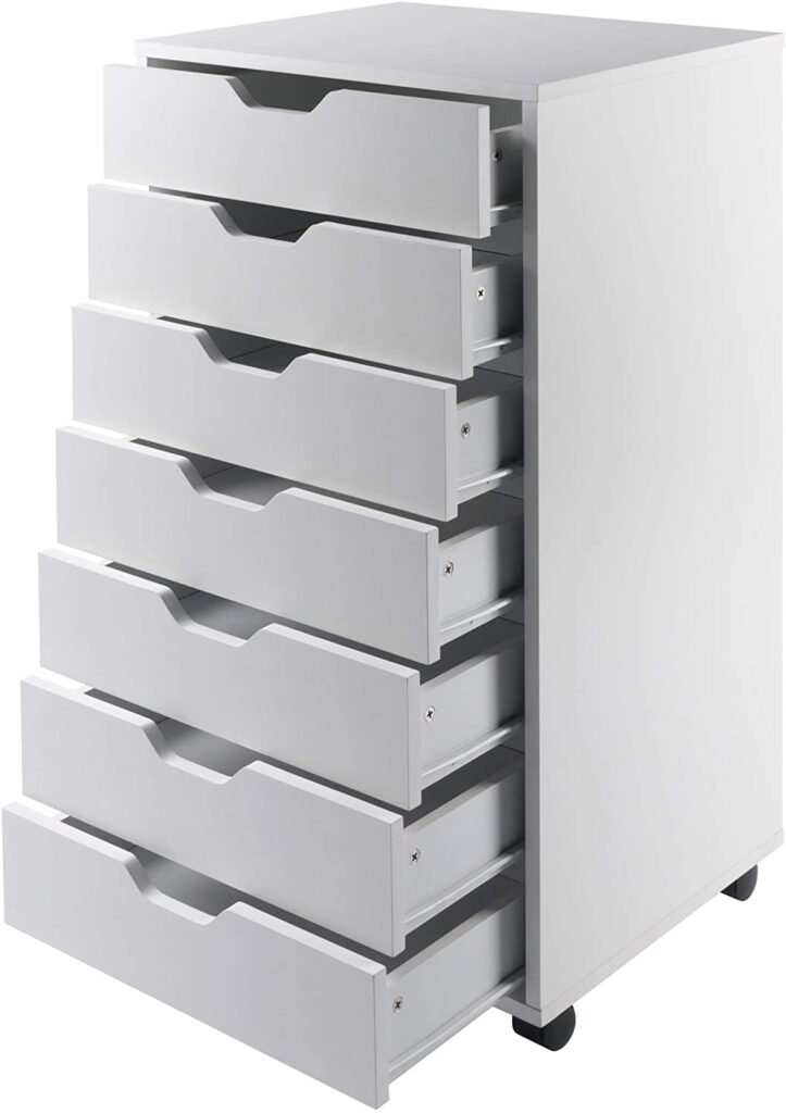 white storage drawer